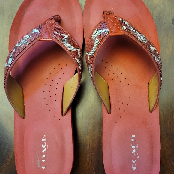 Coach red women's sandals - Picture 5 of 5